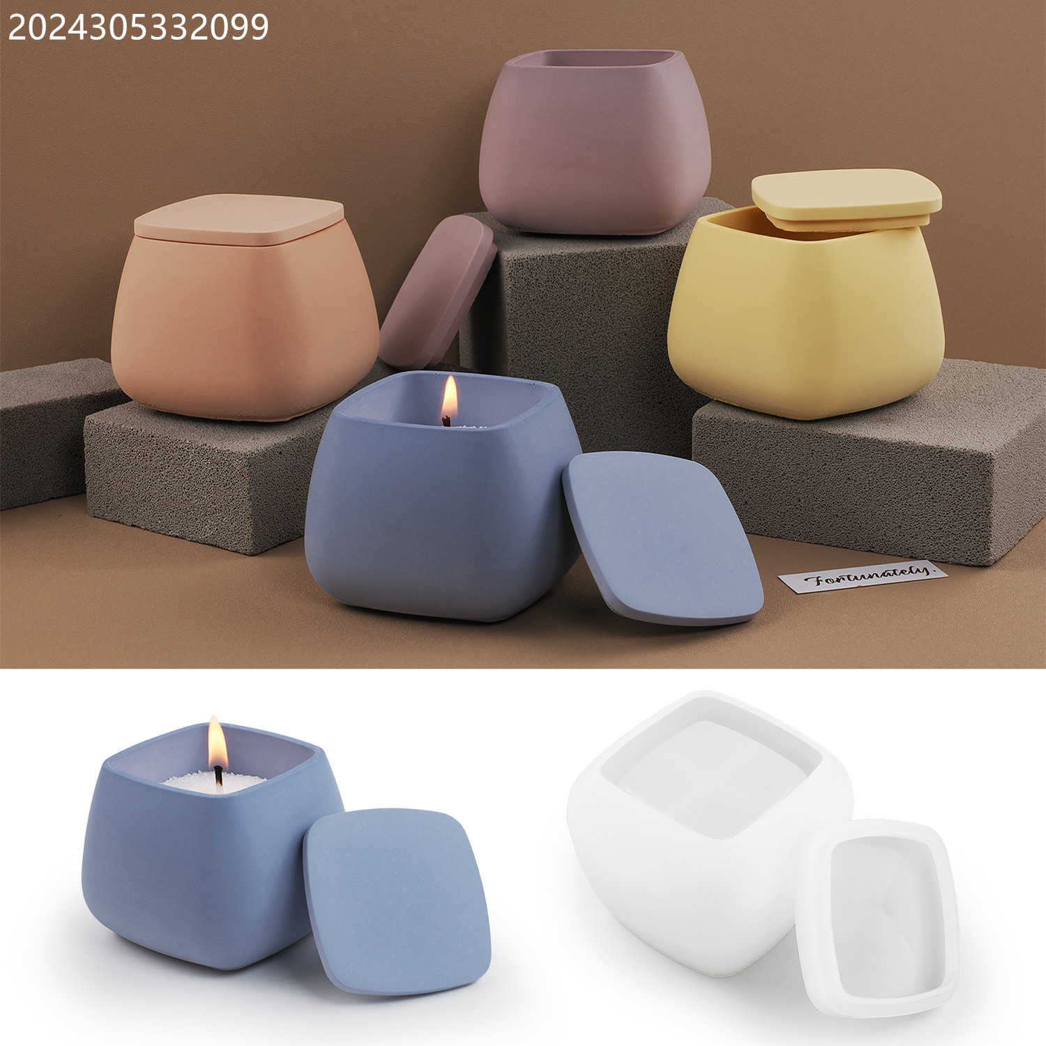 Candle Making Jars With Lids - Molde de Silicone DIY para Resina,