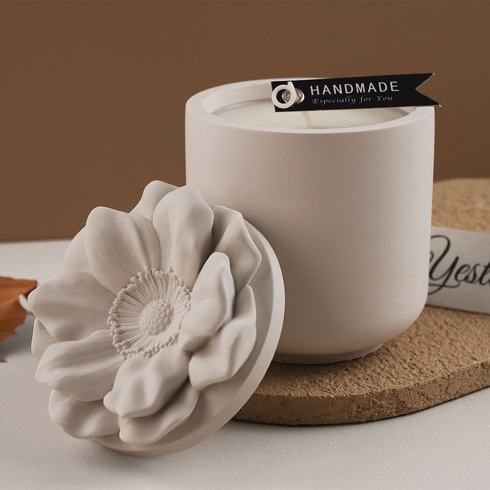 Candle Making Jars With Lids - Caixa de armazenamento de girassol, molde