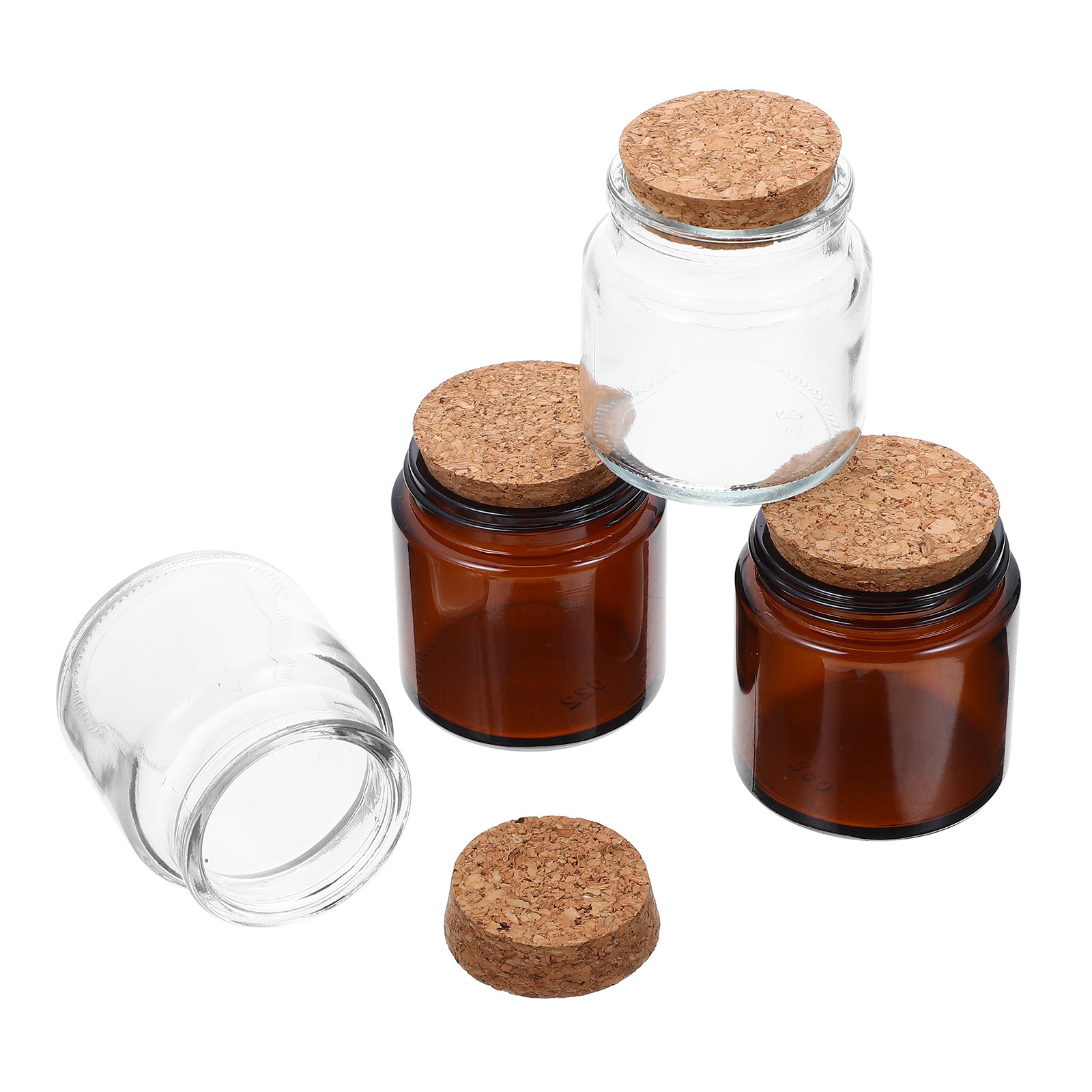 Candle Making Jars With Lids - Conjunto de 4 potes de vidro