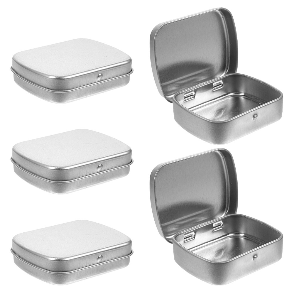 5 unidades de caixas de metal  - Tin Container Lid avaliação e preço