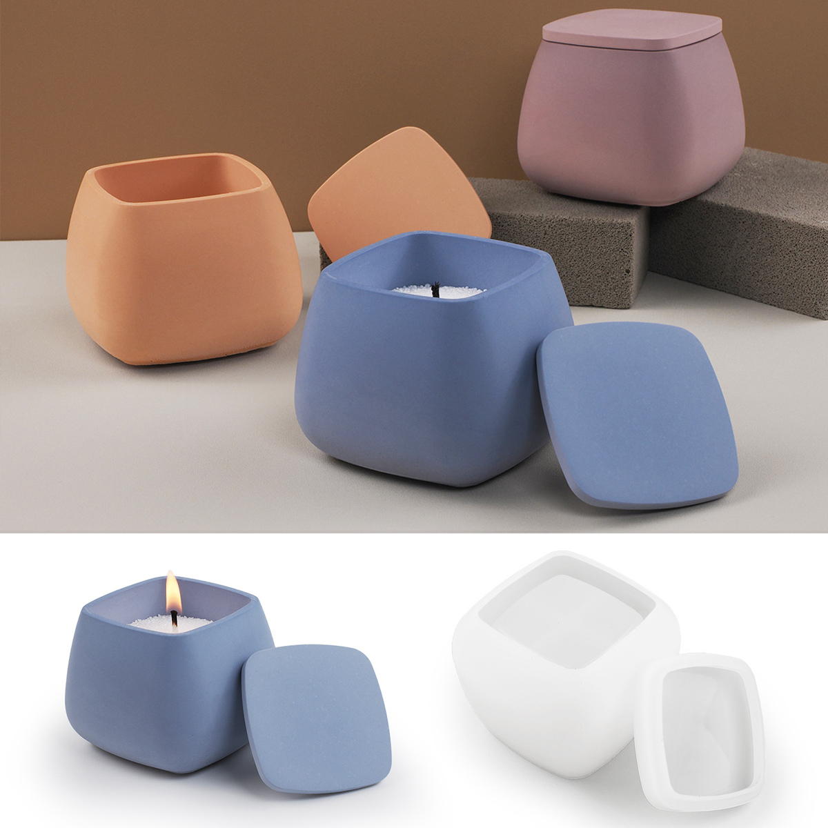 Molde de silicone para jarra d - Candle Making Jars With Lids avaliação e preço