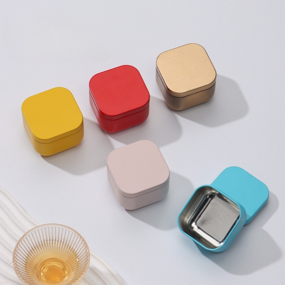 20PCS Potes de Metal Quadrados - Tin Container Lid avaliação e preço