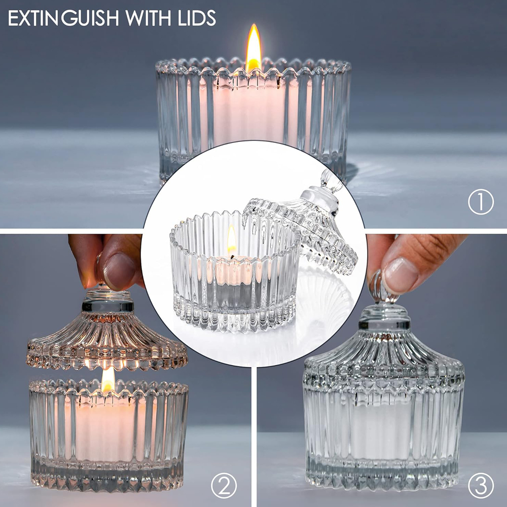 Suportes para velas votivas co - Candle Making Jars With Lids avaliação e preço