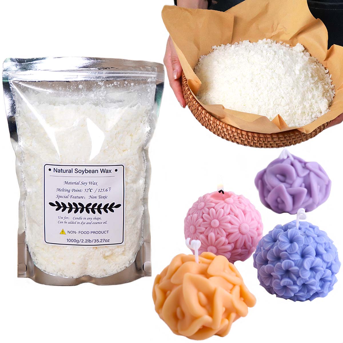 100/250/500/1000g flocos de ce - Candle Making Kits avaliação e preço