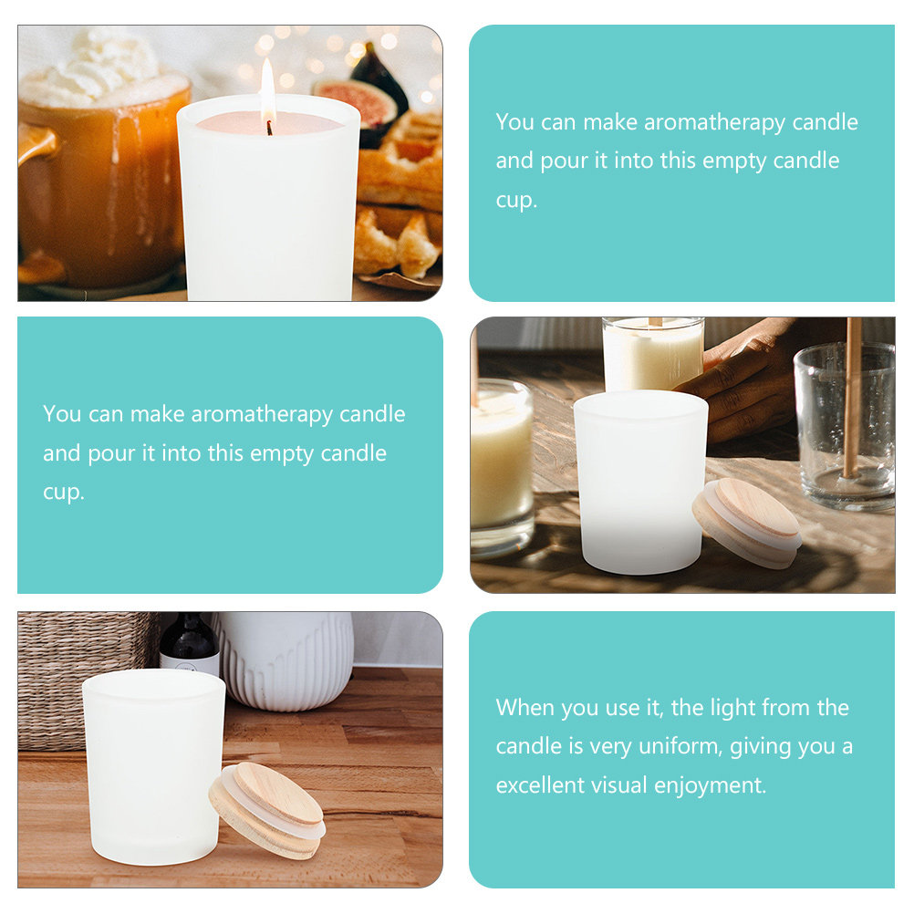 Frascos de vidro vazios, recip - Candle Making Jars With Lids avaliação e preço